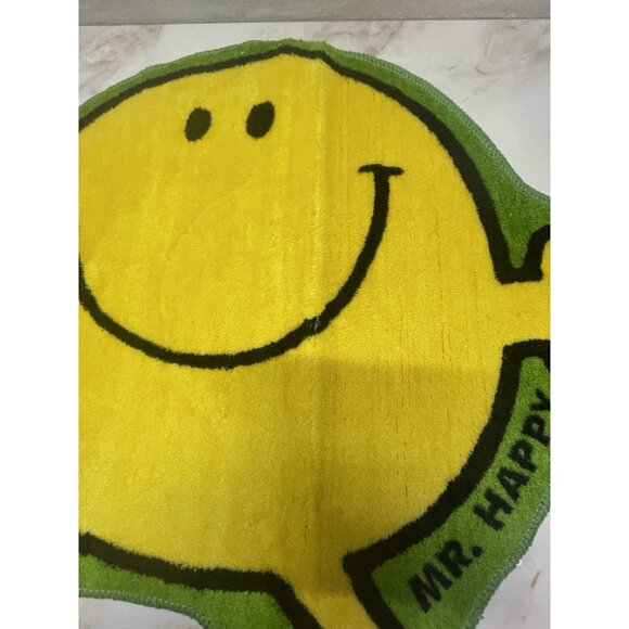 RARE Vintage 2010 Mr Men Mr. Happy Roger Hargreaves Rug NOS W/tags - Picture 5 of 9